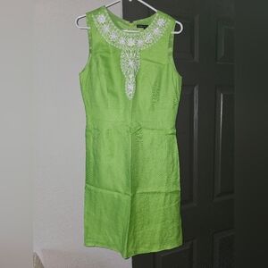 ANTONIO MELANI GREEN EMBELLISHED DRESS SZ 8